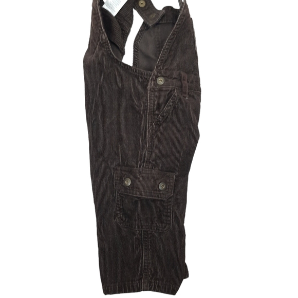 Gymboree Courdory Cargo Overalls Brown Embroidered Deer Size 6-12 Months… - Picture 4 of 9